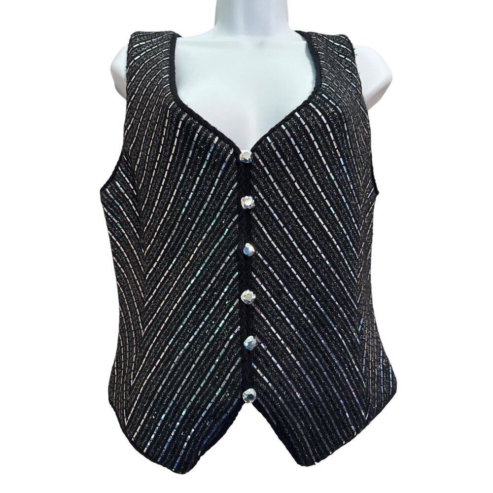 St. John Evening By Marie Gray Size 10 Sparklie Vest